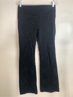 le chateau Y2K Black Jacquard Flared Pants